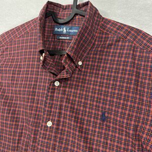 Polo Ralph Lauren Men's Long Sleeve Button-Up Medium Classic Fit Red Blue Yellow